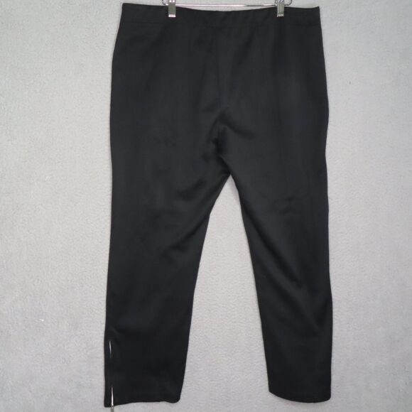 Ralph Lauren Active Pants XL Black Zipped Pockets Straight Leg Cotton Trouser - Picture 2 of 9